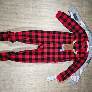 Carter's Size 2T Christmas Reindeer Plaid & Polar Bear Pajama Set